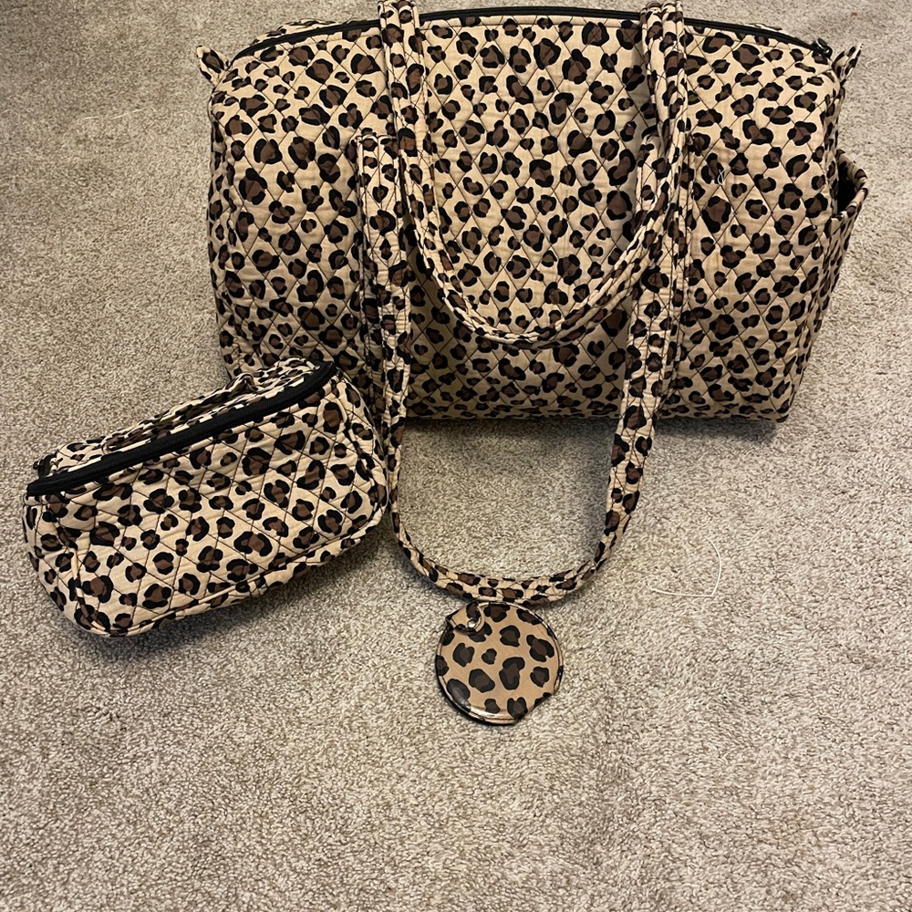 Rare discontinued leopard Vera Bradley travel set